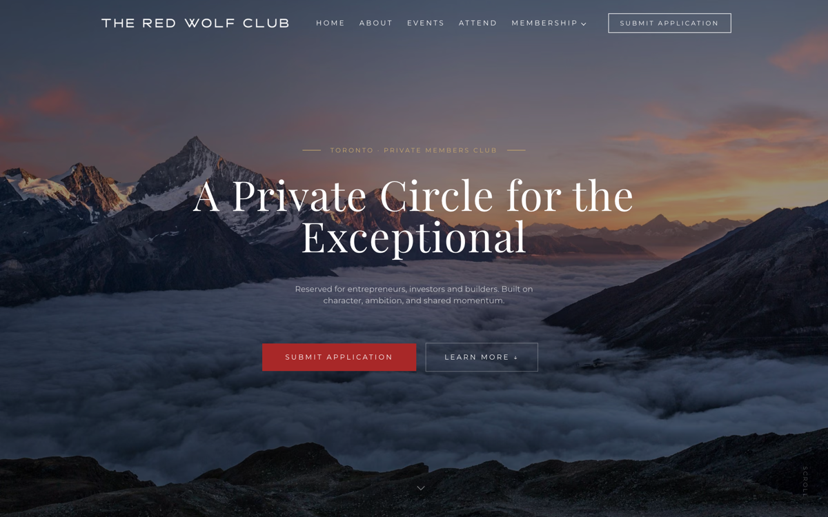 The Red Wolf Club homepage